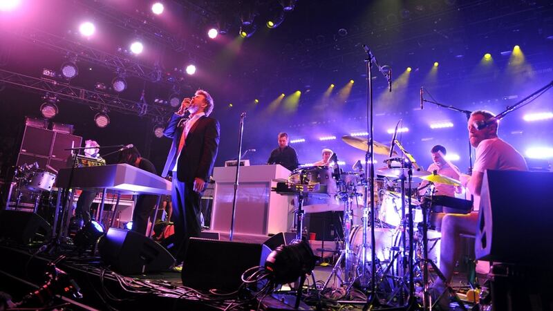 LCD Soundsystem performs at Madison Square Garden in New York City. Photograph: Theo Wargo/WireImage