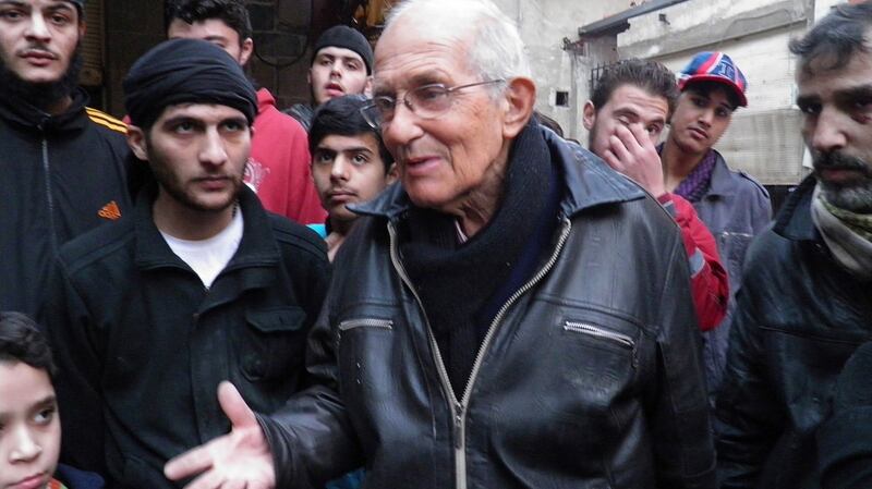 Dutch Jesuit Fr Frans van der Lugt: was murdered on his doorstep by a fighter from al-Qaeda’s Jabhat al-Nusra five years ago. Photograph: Yazan Homsy