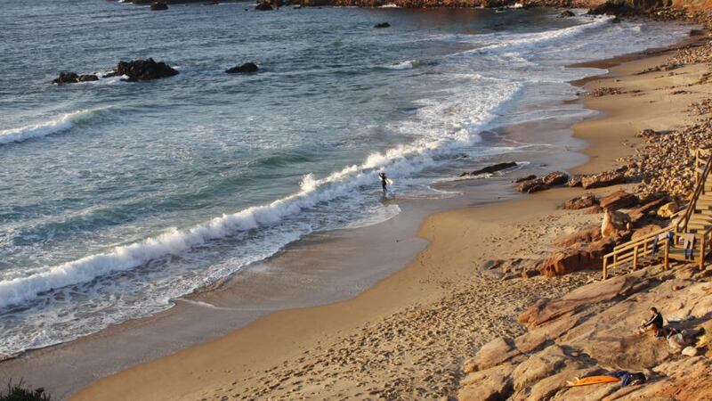 Evening waves at a remote break in southwest Portugal