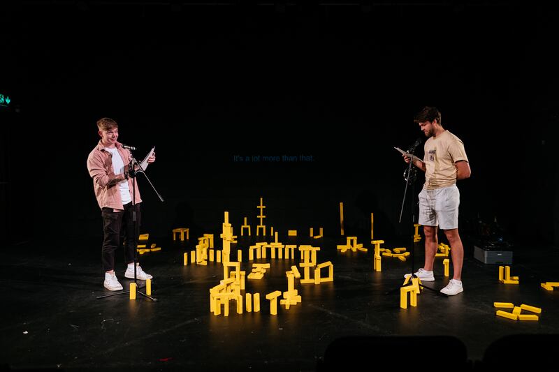 Work.txt: Nathan Ellis (left). Photograph: Simon Lazewski