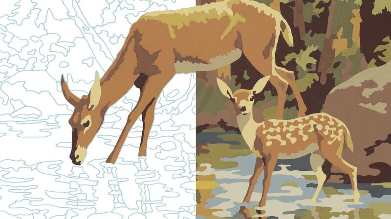 Painting by numbers. Photograph: Getty