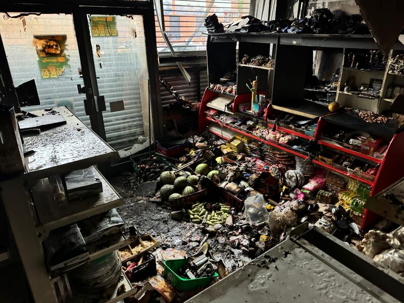 A shop owned by Syrian Abdelkader Al Alloush in Sandy Row in Belfast. Photograph: Pacemaker