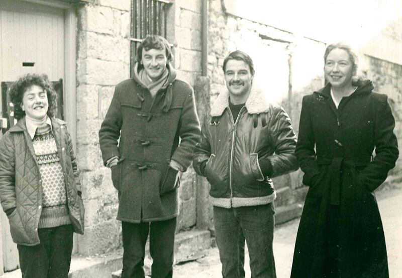 Druid's early days: Garry Hynes with Paul O’Neill, Maelíosa Stafford and Marie Mullen in the 1970s