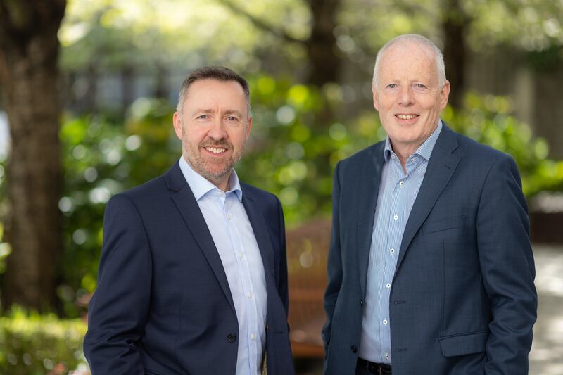 John O'Callaghan (left) and John Desmond of Cygnum, which specialises in designing, engineering and manufacturing frames for residential and commercial buildings.