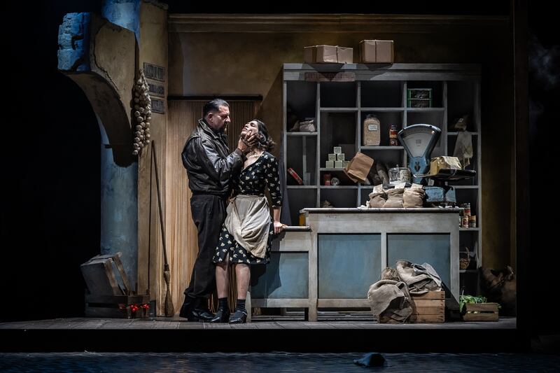 Devid Cecconi (Giovanni) and Na'ama Goldman (Cesira) in La Ciociara. Photograph: Clive Barda/ArenaPAL 