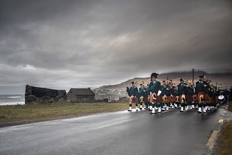 Terry Conroy was shortlisted in the People and the Coast category with ‘Marching to the Pipes’, taken in Dooagh in Achill Island, Co Mayo. 