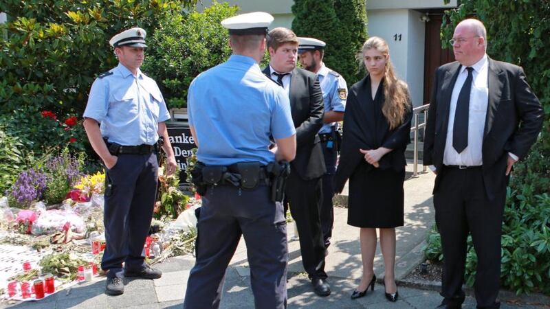 Family tensions: Helmut Kohl’s son Walter and his children were turned away from the late chancellor’s home on Wednesday. Photograph: Michael Deines/Promediafoto/EPA