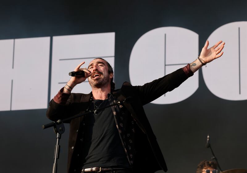Danny O’Reilly from the Coronas performs on the Main Stage.  Photograph: Alan Betson / The Irish Times

