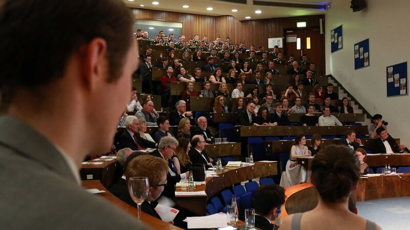 The final of The Irish Times Annual Student Debate at The Royal College of Surgeons in Dublin.  Photograph: Nick Bradshaw