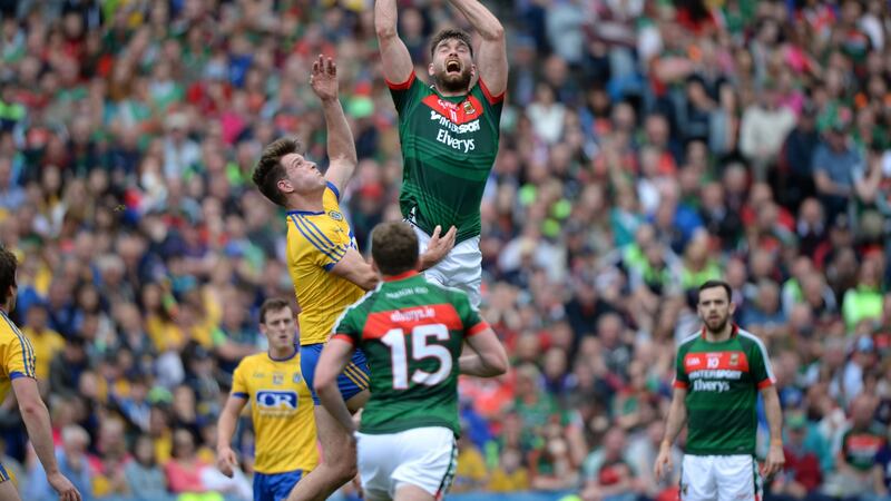 Aidan O’Shea: another of the Mayo stalwarts who has come agonisingly close to All-Ireland success. Photograph: Dara Mac Dónaill
