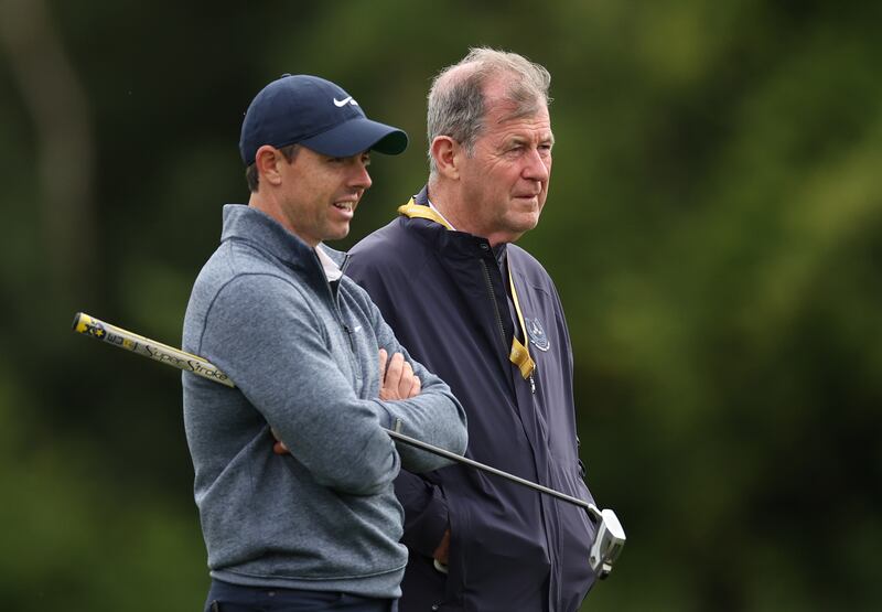 Rory McIlroy with JP McManus at the JP McManus Pro-Am at Adare Manor in July 2022. Photograph: Oisin Keniry/Getty Images