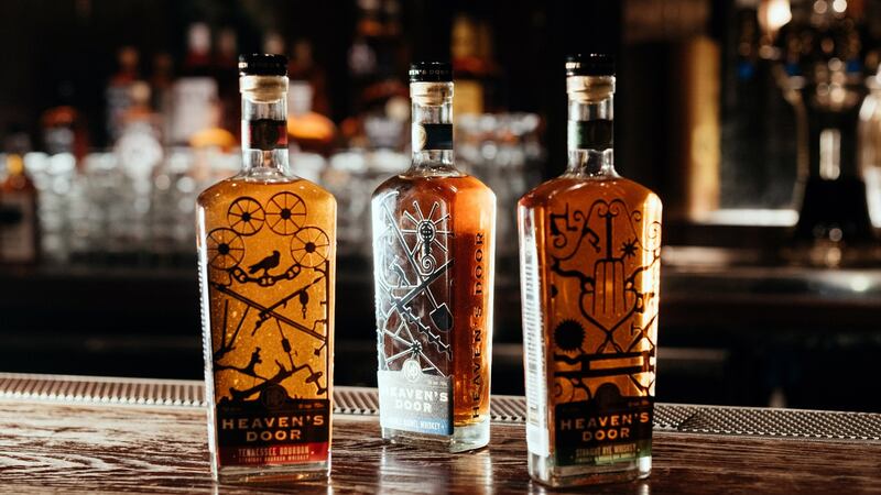 Straight up:  Heaven’s Door straight bourbon, double-barrel whiskey and straight rye. Photograph: Lyndon French/The New York Times