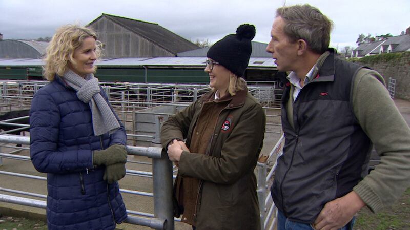 Presenter Helen Carroll with siblings Alison and Robert de Vere Hunt on Ear to the Ground