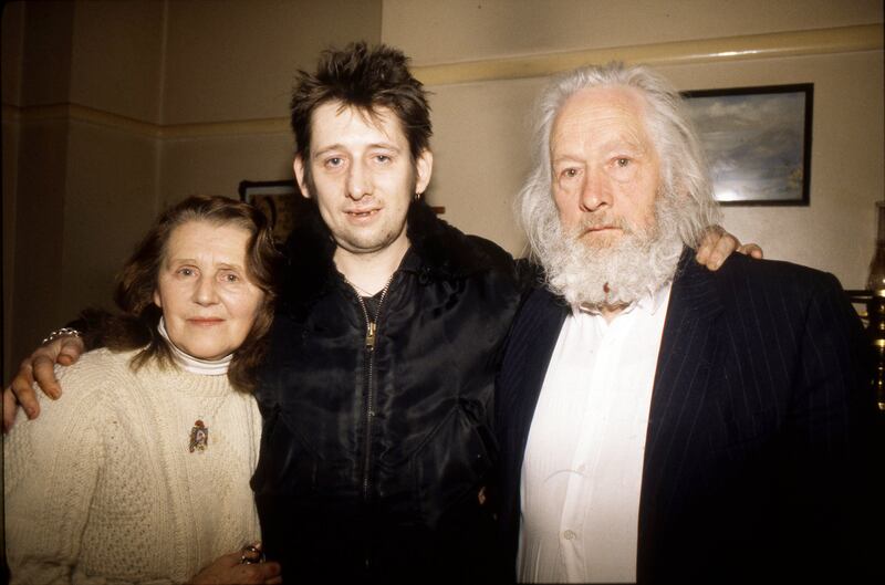 Shane MacGowan with his mother Therese and father Maurice. Photograph: Martyn Goodacre/Getty Images