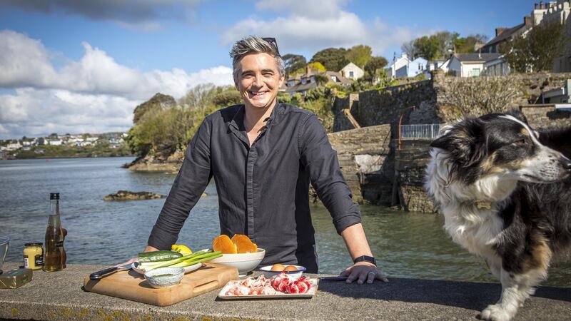 Donal Skehan with Max making lobster rolls in Kinsale in Donal’s Road Trip