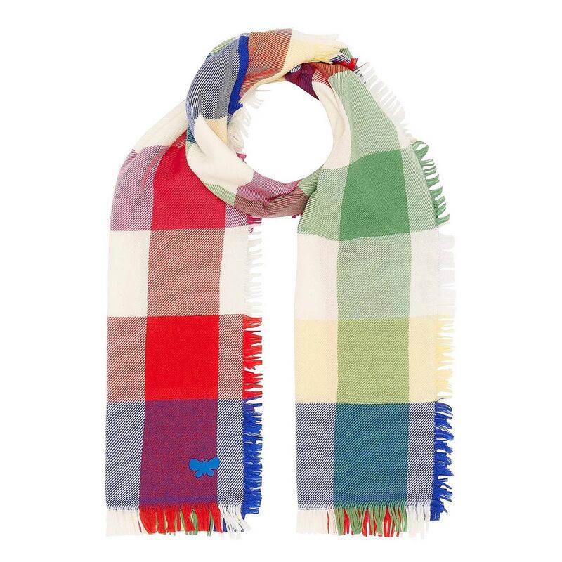 Multi-coloured scarf, €160, Weekend MaxMara at Arnotts