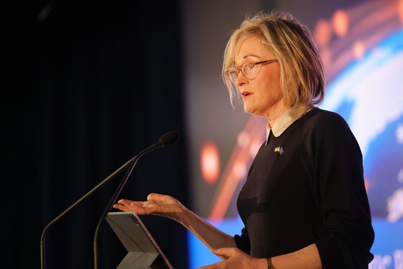 Tánaiste Simon Harris said Mairead McGuinness 'is a person of the highest standing'. Photograph: Chris Maddaloni

