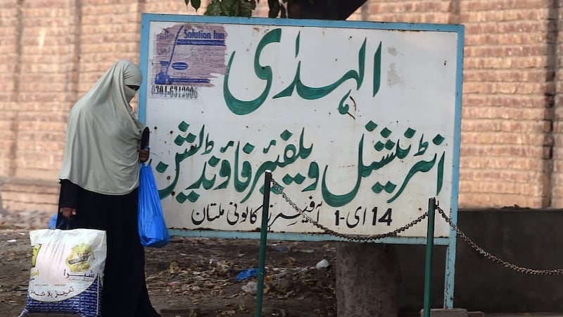 A Pakistani student arrives at Al-Huda Institute, one of the most high-profile female seminaries, in Multan on December 7th, 2015, where female US shooter Tashfeen Malik had studied. Photograph: Farooq Naeem/AFP/Getty Images