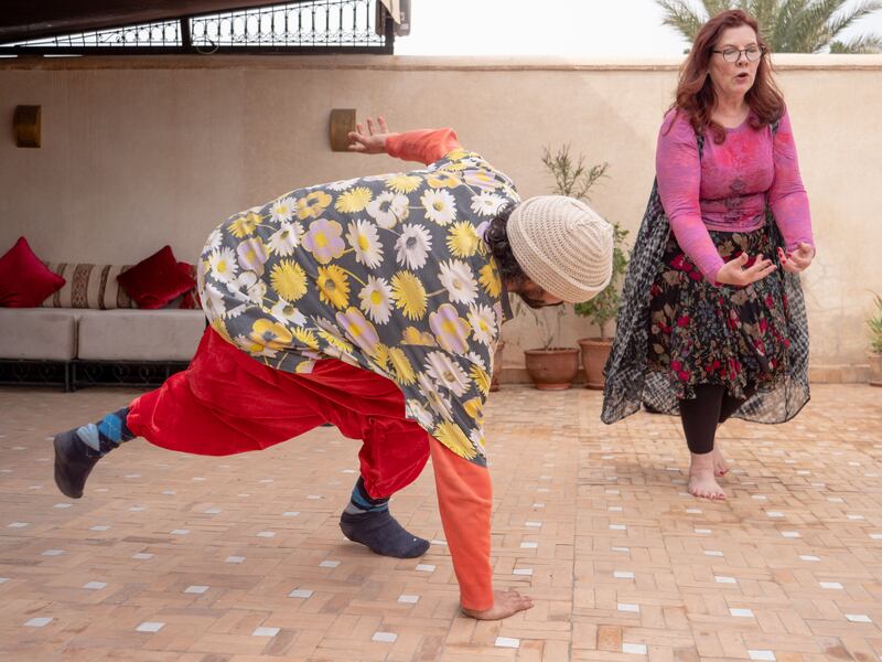 Marrakesh International Storytelling Festival 2023: Lucie Andersen-Wood at the Dance Your Story workshop. Photograph: Noel Sweeney