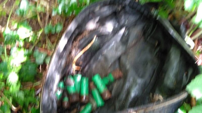 The  search team also discovered nine shotgun cartridges and four 9mm bullets.  Photograph: An Garda Síochána