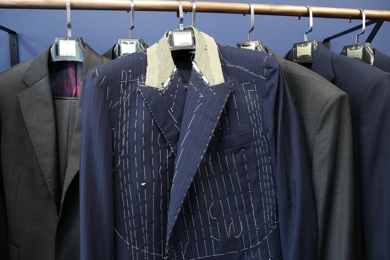 Olann Glas: A suit in the making. Photograph: Nick Bradshaw