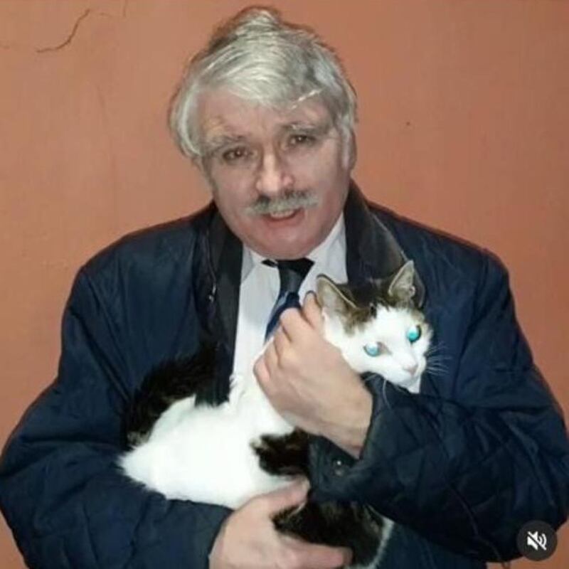 Willie O’Dea with Snowy. Image: Facebook