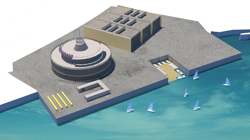 An illustration of what the Irish Sailing headquarters  at Dún Laoghaire Harbour may look like