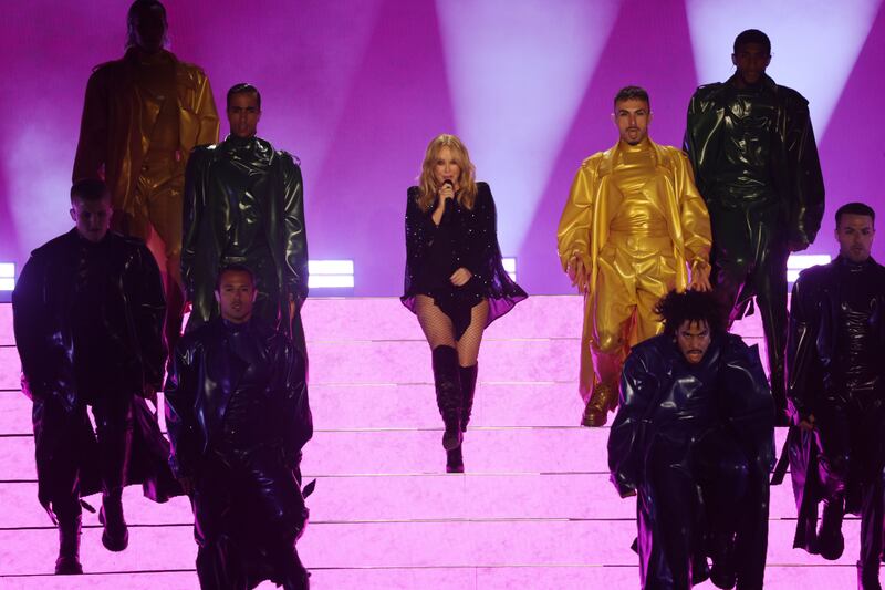 Electric Picnic: Kylie Minogue plays the Main Stage. Photograph: Alan Betson