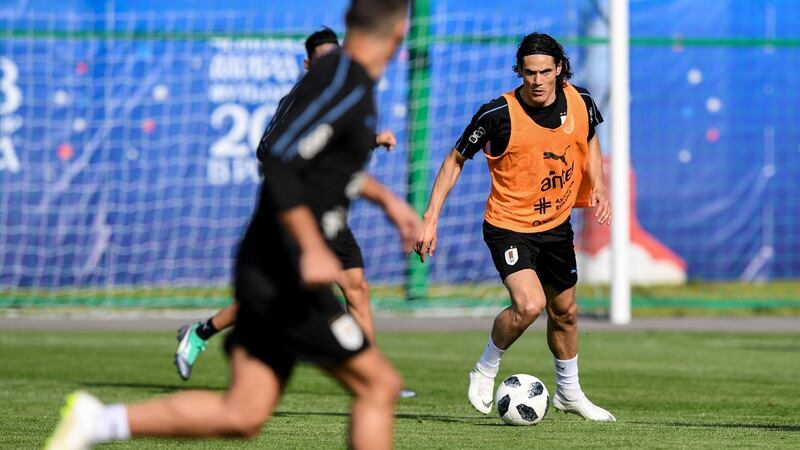 Uruguay’s Edinson Cavani is a contender for the golden boot. Photograph: Martin Bernetti/AFP