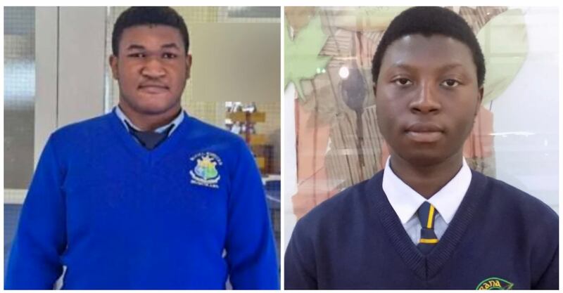 The two teenagers who died drowning on the coast of Buncrana, Co Donegal were 16-year-old Emmanuel Familola (left) and 18-year-old Matt Sibanda.