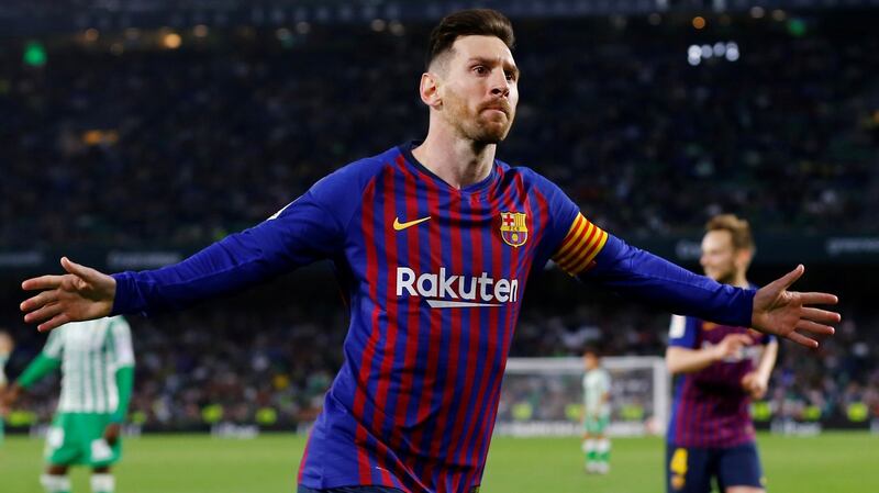 Manchester United face Barcelona and Lionel Messi in the quarter-finals of the Champions League. Photograph:    Marcelo del Pozo/Reuters