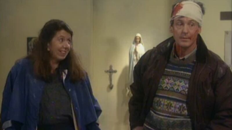 John and Mary, the unhappy couple in Father Ted