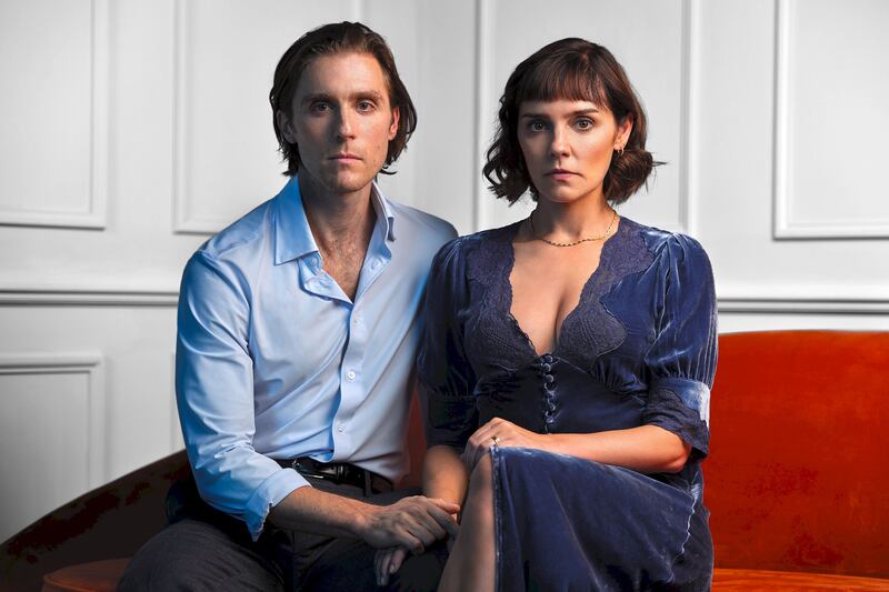 Jack Farthing and Annabel Scholey in The Serial Killer's Wife