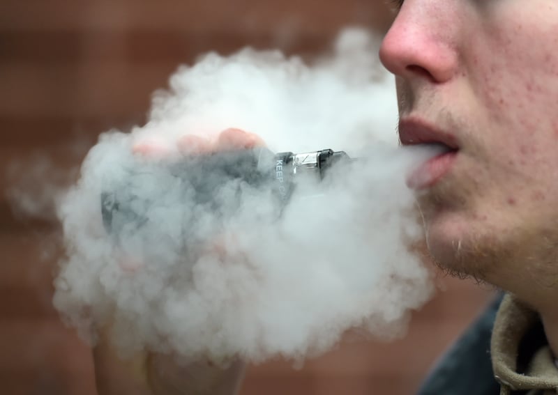 Vaping advocates say the products do less harm than tobacco and contains fewer deadly chemicals – notably tar. Photograph: Nicholas Ansell/PA