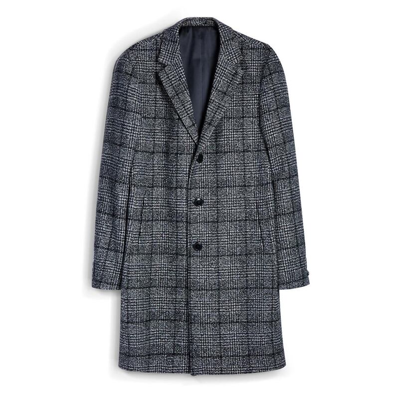 Check coat, €55, Penneys