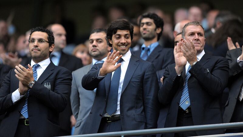 Manchester City owner Sheikh Mansour bin Zayed Al Nahyan pictured at the Etihad in 2010. Photograph: Getty