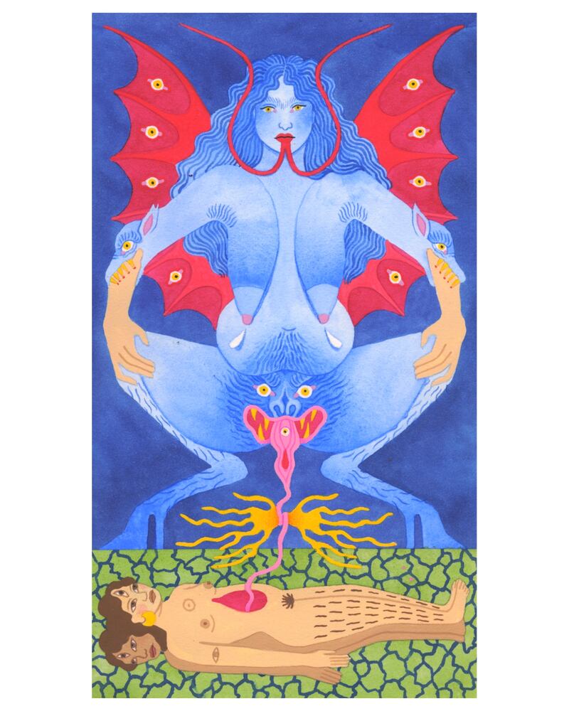 Portach draíochta (euphemism), means vagina or magic bog. Artist: Bebhinn Eilis