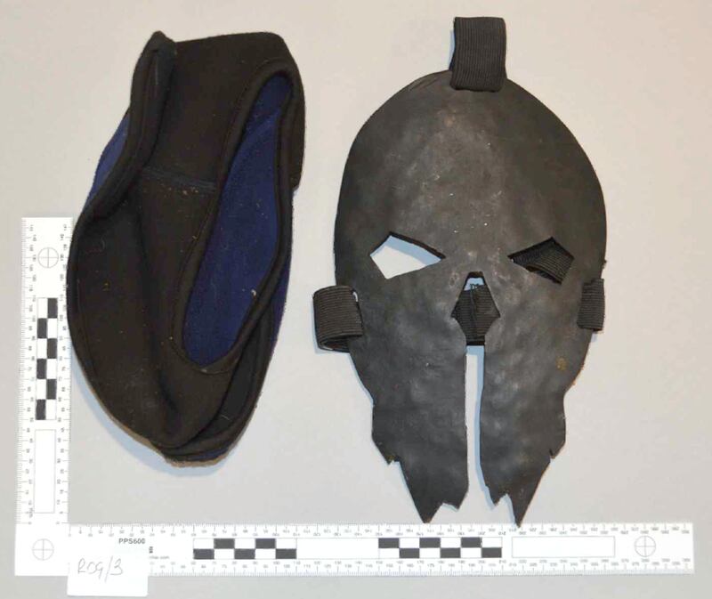 Mask which Jaswant Singh Chail was wearing when arrested. Photograph: Crown Prosecution Service/PA