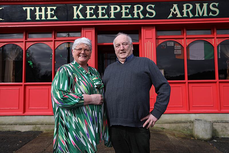 Sheila and Bryan McKiernan of The Keepers Arms, Bawnboy, Co Cavan, have introduced a cinema and a pizza night in their premises.  Photograph: Lorraine Teevan