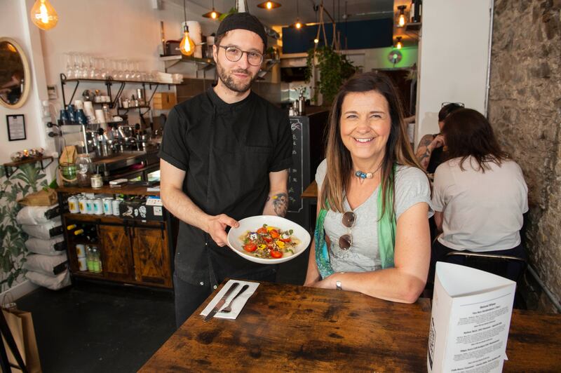Beverley Matthews of L’Atitude 51 at Sonflour with chef Eugenio Mobile. Photograph: Michael Mac Sweeney