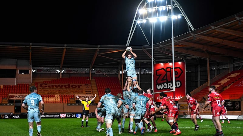 Leinster’s Ross Molony wins a line out. Photo: Ryan Hiscott/Inpho