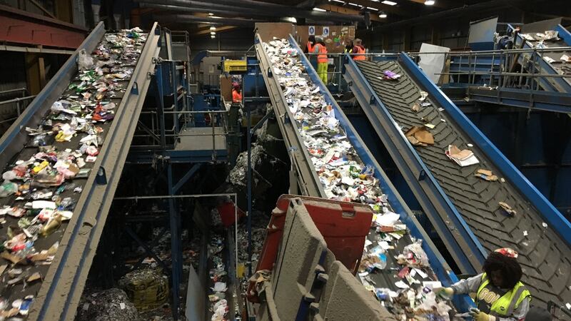 Bin charges: Panda Waste Management’s recycling plant in Ballymount, Dublin. Photograph: Peter Murtagh