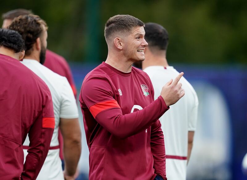 England captain Owen Farrell during a team run training session in advance of their Rugby World Cup semi-final game against South Africa. Photograph: David Davies/PA Wire