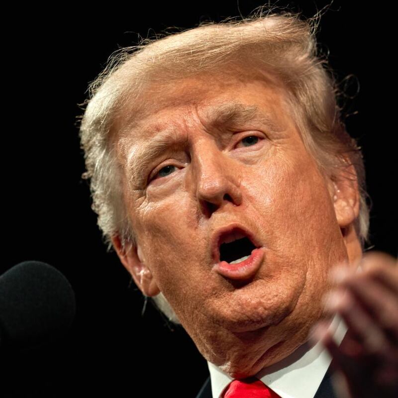 Donald Trump: In a rally last weekend Trump blamed the president for a whole host of issues, from inflation to supply chain difficulties to crime and immigration. Photograph: Cooper Neill/New York Times