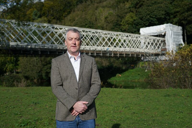 Paul Corcoran of the Rebuild the Silver Bridge Campaign.  Photograph: Enda O'Dowd