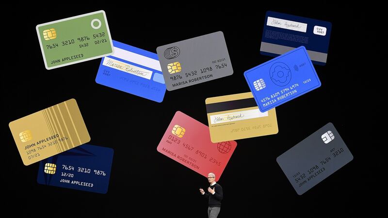 Tim Cook speaks about the new Apple credit card – Apple Card – which is in partnership with Goldman Sachs. Photographer: Photograph: David Paul Morris/Bloomberg