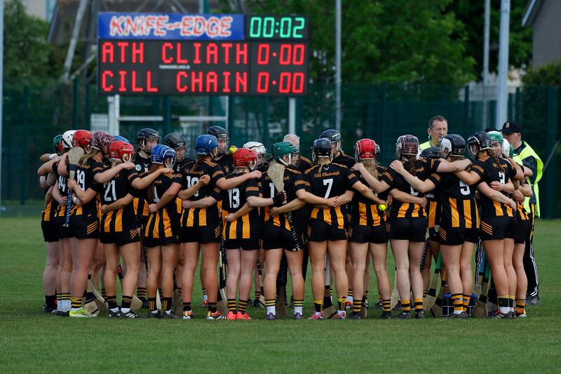 The Kilkenny camogie team in shorts ahead of their Leinster semi-final against Dublin on May 3rd. Photograph: Nick Bradshaw