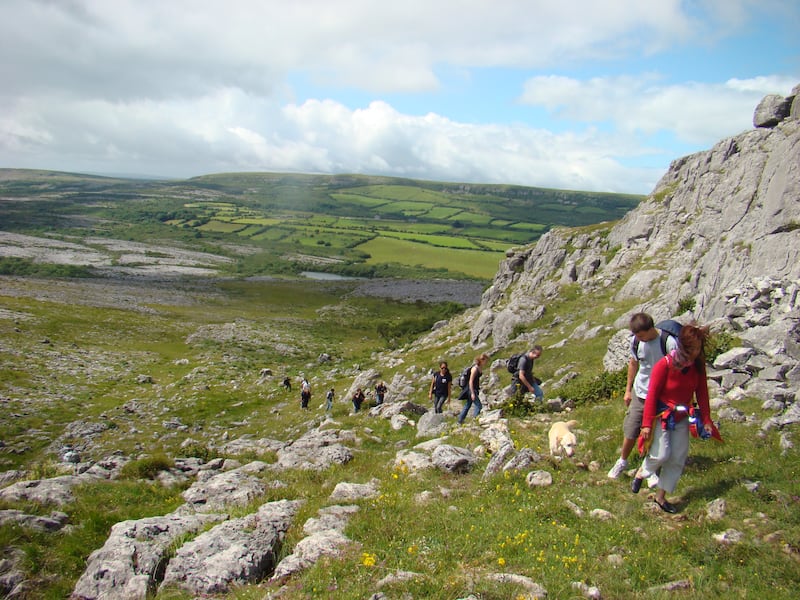 Hikers in the Burren. Photograph: Burren Ecotourism Network