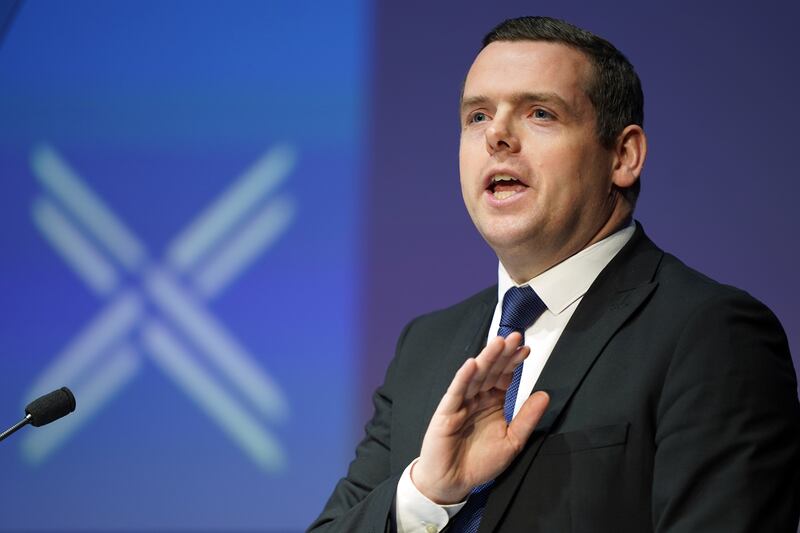 Tory MP and Scottish Conservative Party leader Douglas Ross says RAF Lossiemouth plays a 'vital role' in protecting 'UK airspace and also that of our partner nations'. Photograph: Andrew Milligan/PA Wire