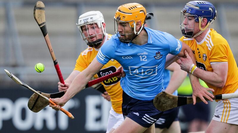Ronan Hayes was Dublin’s goalscorer in their win over Antrim. Photograph: Brian Reilly-Troy/Inpho